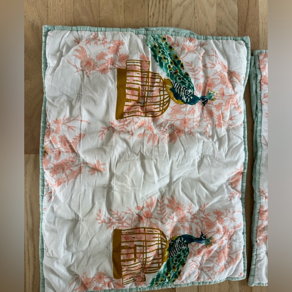 Standard opal house pillow covers! So cute for twin girl beds.